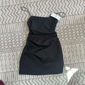 ZARA CUTOUT BLACK FORMAL DRESS